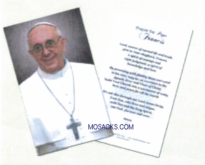 New Pope Francis I Formal Portrait Laminated Holy Card HCBL-1852P