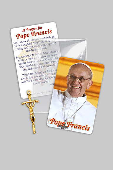 New Pope Francis I Papal Cross With Pocket Prayer Card-99713, New Pope's Cross