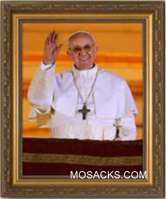 New Pope Francis I On Balcony 12x16 Gold Frame NW-1850D1