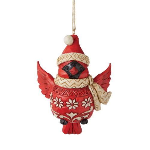 Nordic Noel Cardinal Ornament (Jim Shore Heartwood Creek)