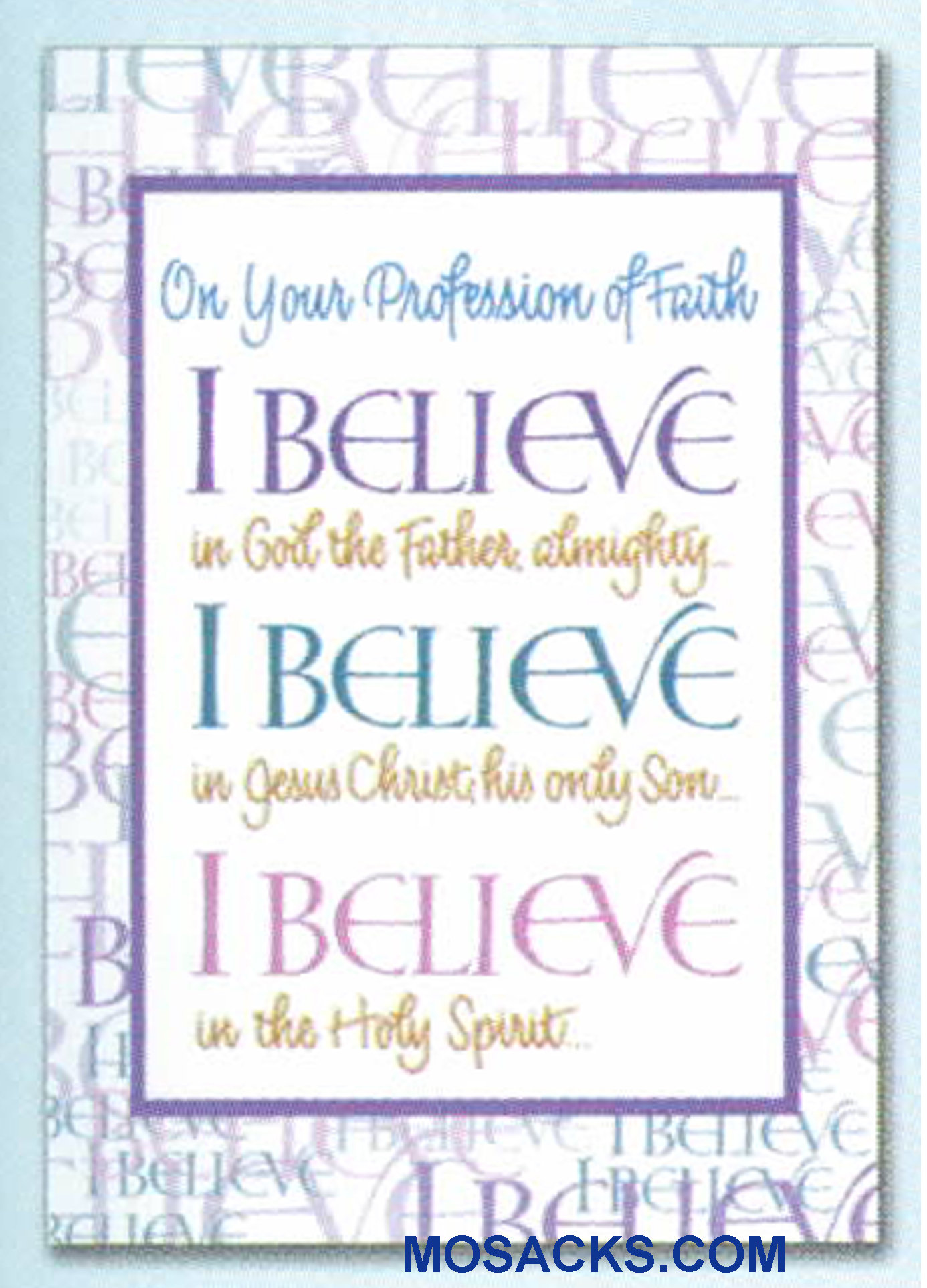 On Your Profession Of Faith I Believe RCIA Greeting Card -WCB1499