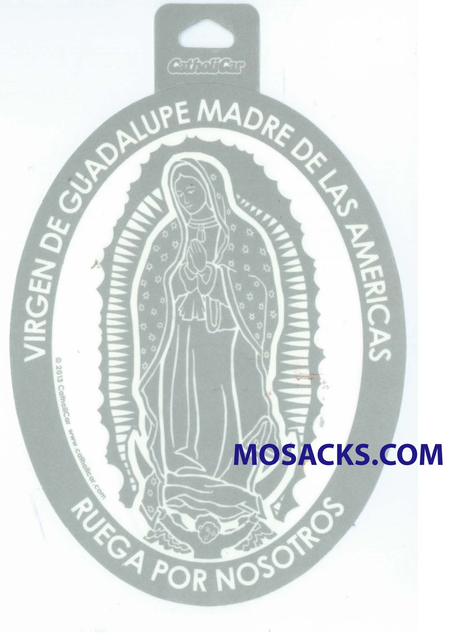 Our Lady of Gaudalupe Spanish Oval Decal