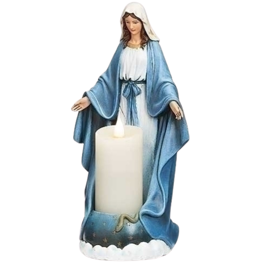 Our Lady of Grace Candle Holder