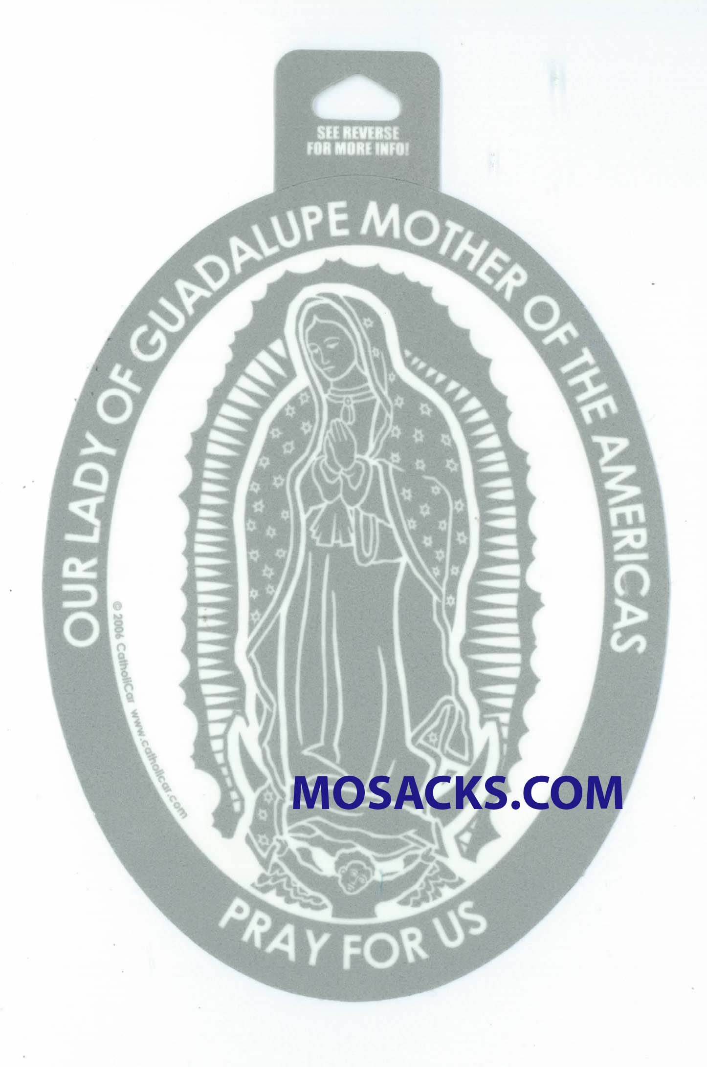 Our Lady of Guadalupe Oval Decal English
