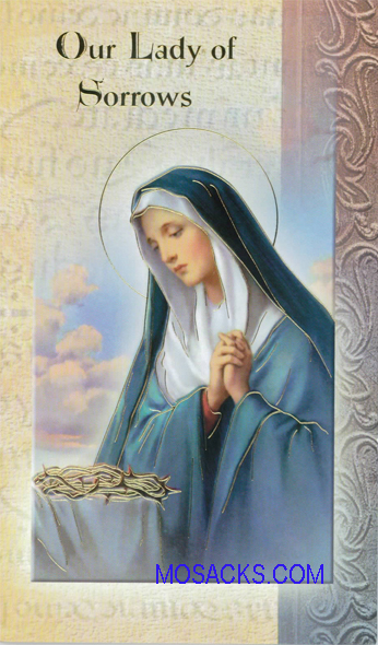 Our Lady of Sorrows Laminated Bifold Holy Cards, F5-235