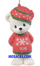 Precious Moments 2016 Beary Cozy Christmas Ornament -161007