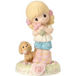 Precious Moments Growing In Grace Age 12 Blonde Girl Figurine -162011