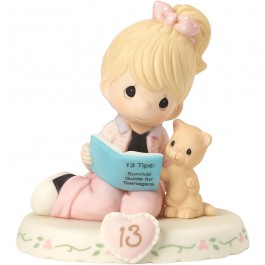 Precious Moments Growing In Grace Age 13 Blonde Girl Figurine -162012