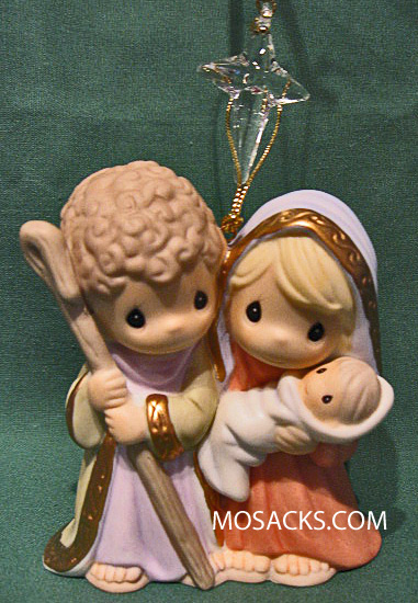 Precious Moments Holy Family Ornament, Born The King Of Angels, 3.5" 810009