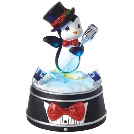 Precious Moments LED Penguin with Microphone Musical 5.5"h 161109