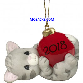 Precious Moments May Your Holidays Be Purr-fect 2018 Cat Ornament-181007