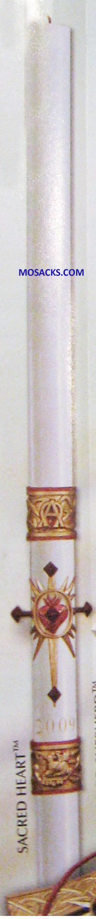 Paschal Candle Sacred Heart by Cathedral Candle
