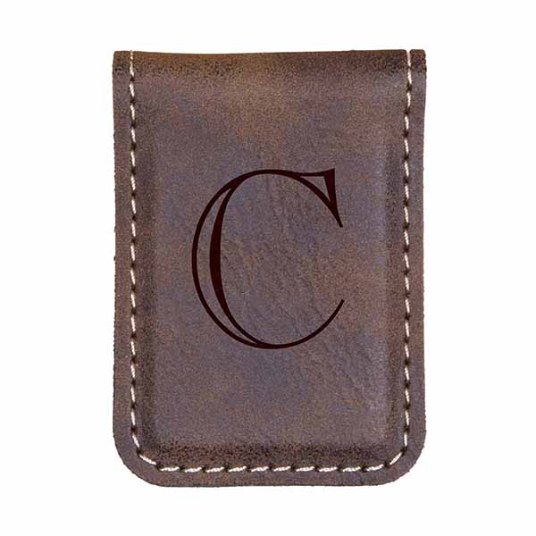 Personalized Faux Leather Money Clip - ZMCC13
