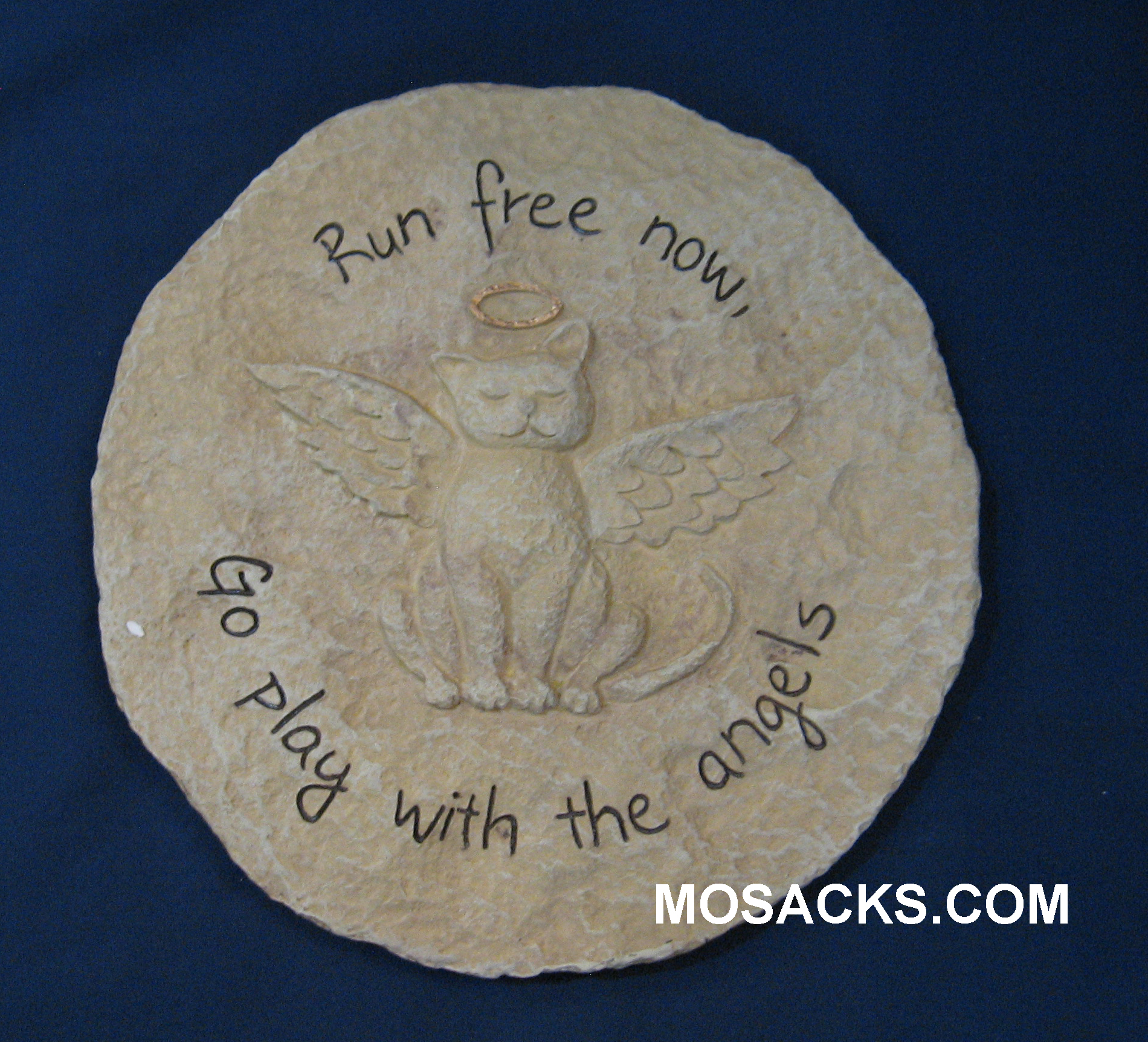 Pet Memorial Stone Round Run Free Now Cat-453481, Pet Memorial Stone