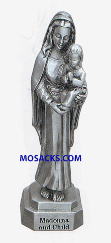 Pewter Statue Madonna And Child-JC3000E