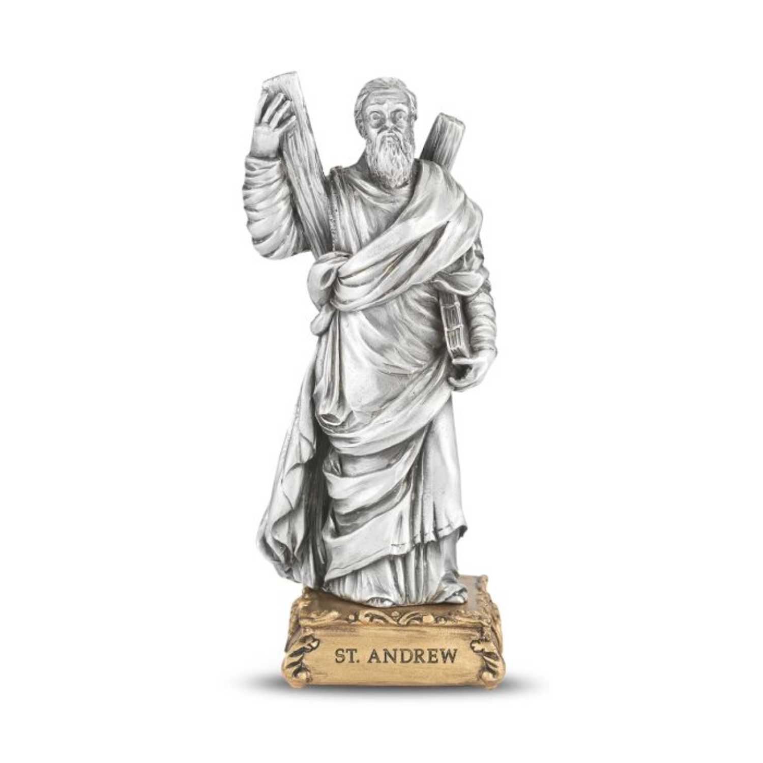 Pewter Statue 4.5 Inch St. Andrew the Apostle  12-1799-404