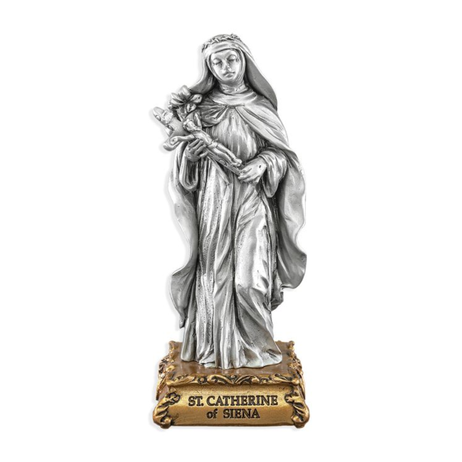 Pewter Statue 4.5 Inch St. Catherine 12-1799-416