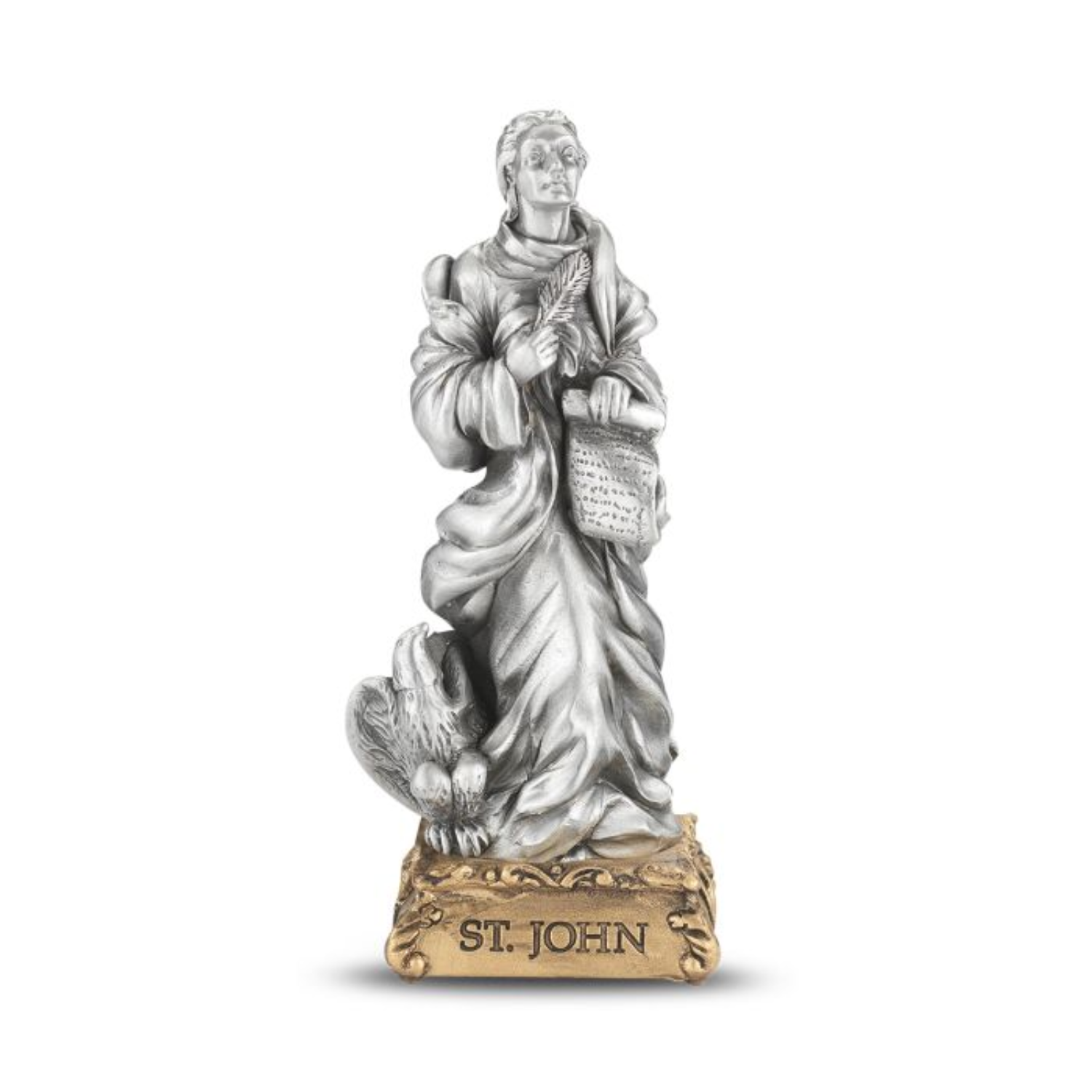 Pewter Statue St. John the Evangelist, 4.5"