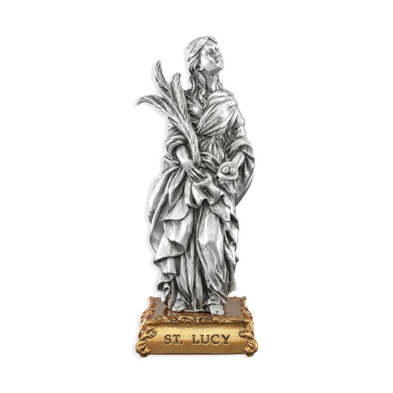 Pewter Statue 4.5 Inch St. Lucy 12-1799-478