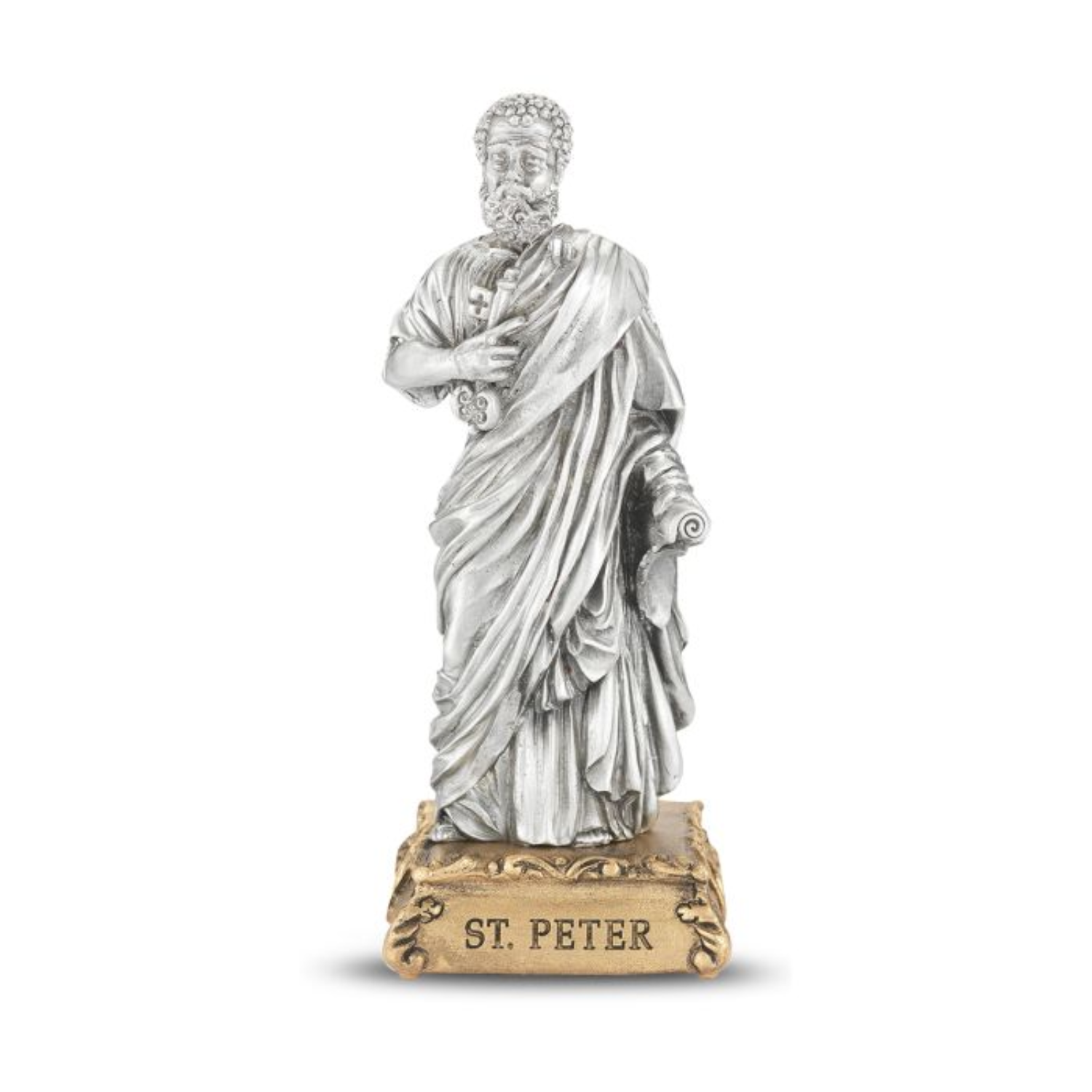 Pewter Statue 4.5 Inch St. Peter 12-1799-518