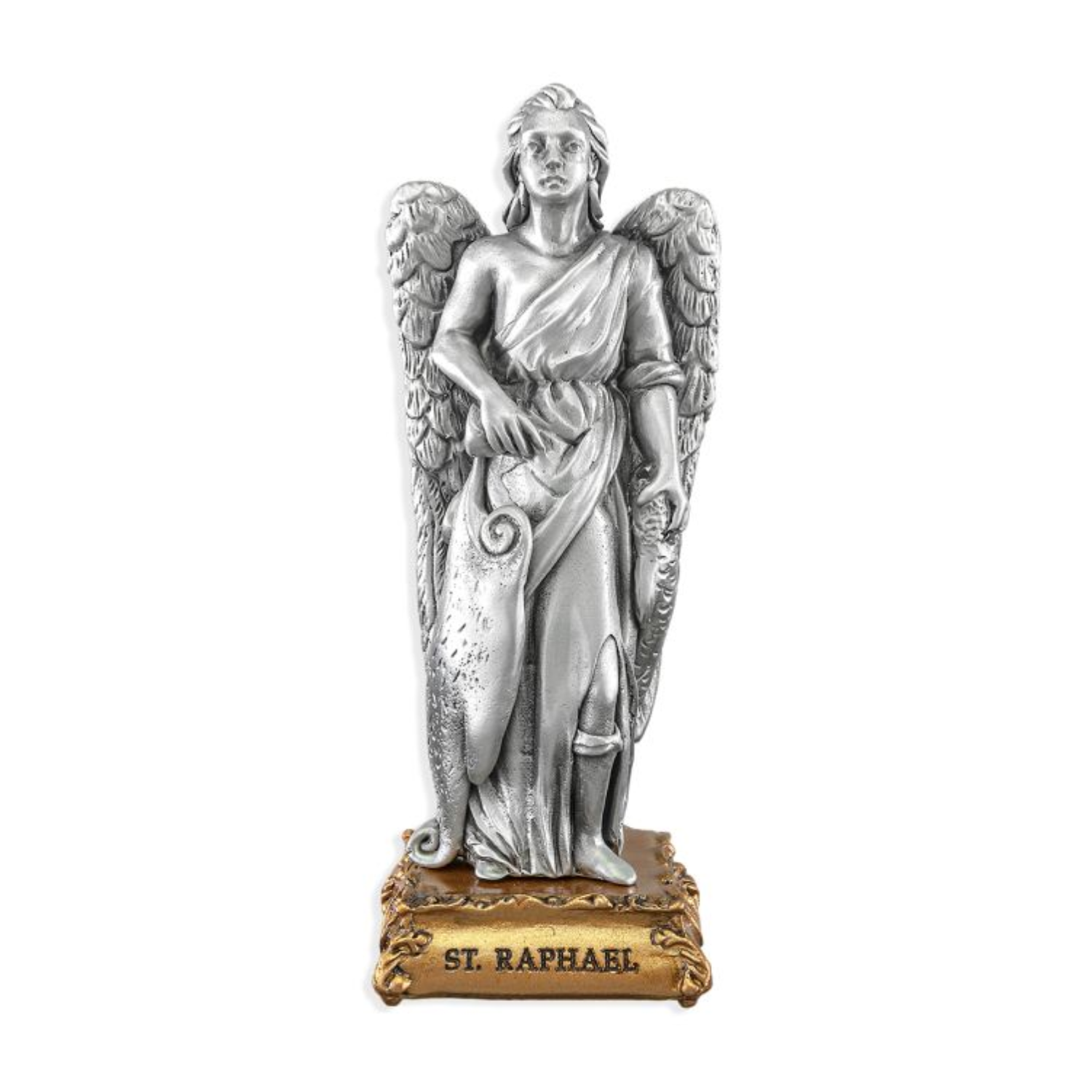 Pewter Statue 4.5 Inch St. Raphael 12-1799-526