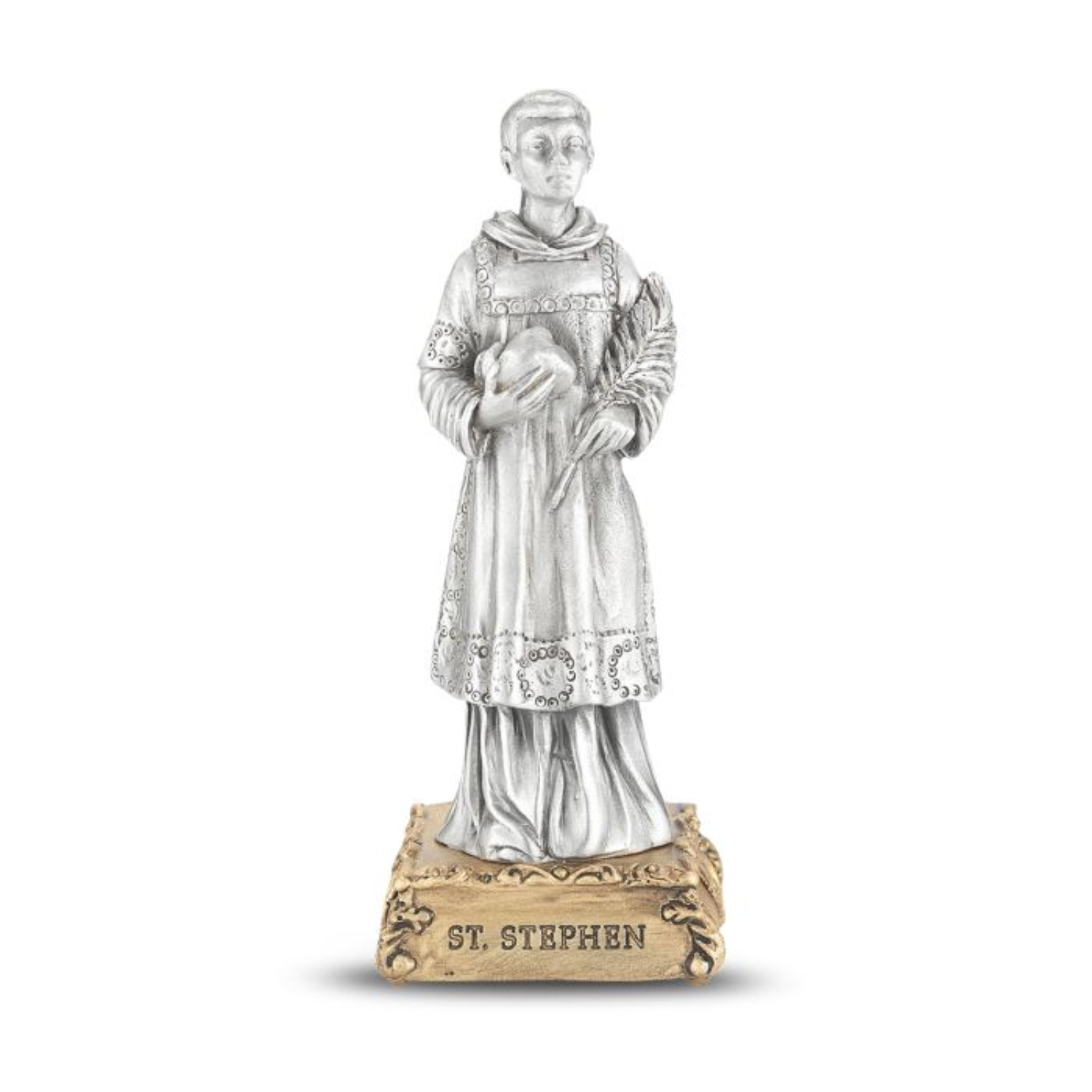 Pewter Statue 4.5 Inch St. Stephen 12-1799-546