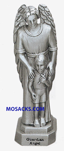 Pewter Statue Guardian Angel Boy-JC3016E