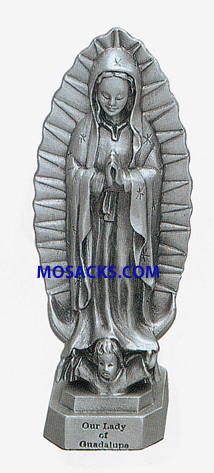 Pewter Statue Our Lady of Guadalupe-JC3011E