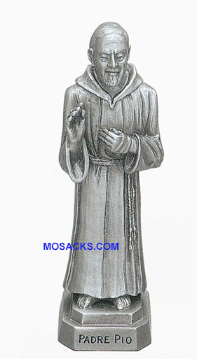 Pewter Statue Padre Pio-JC3042E