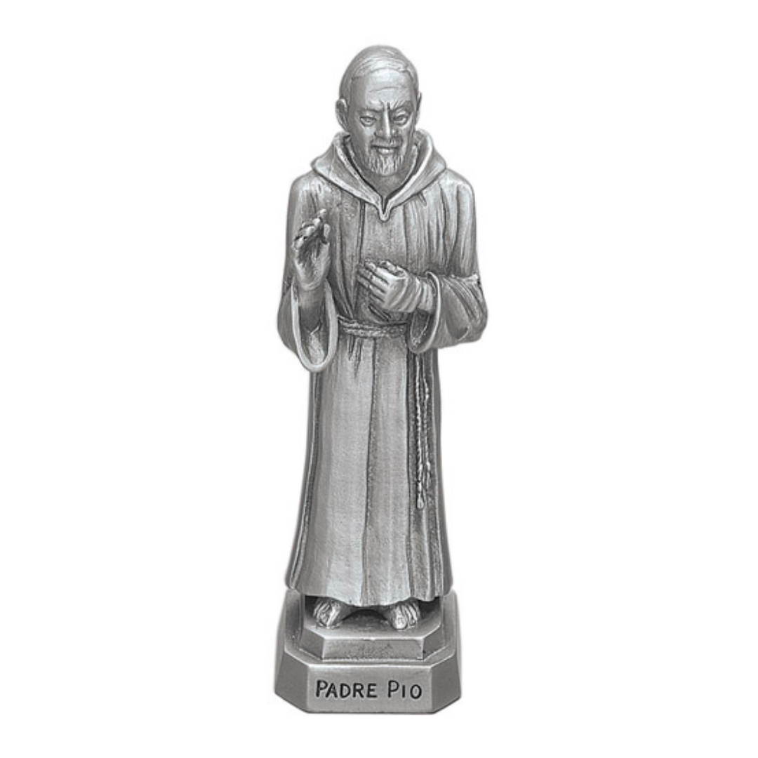 Pewter Statue Padre Pio