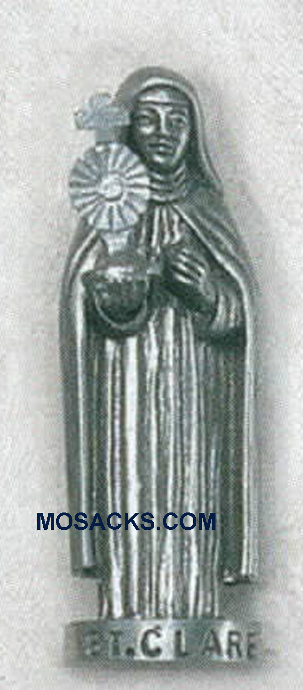 Pewter Statue St. Clare-PW77815