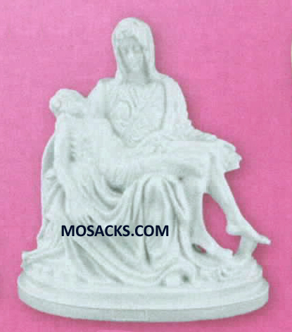 Pieta 4 Inch White Plastic Statue 185-2329W