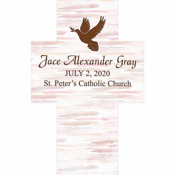 Pink Cross 5.5 x 8.5 squared with large personalization area ZCRO0203