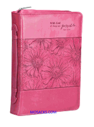 Pink Lux Leather Bible Cover 6006937117105