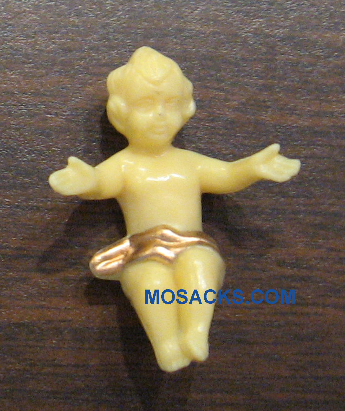 Plastic Baby Jesus with Gold Garments-1763