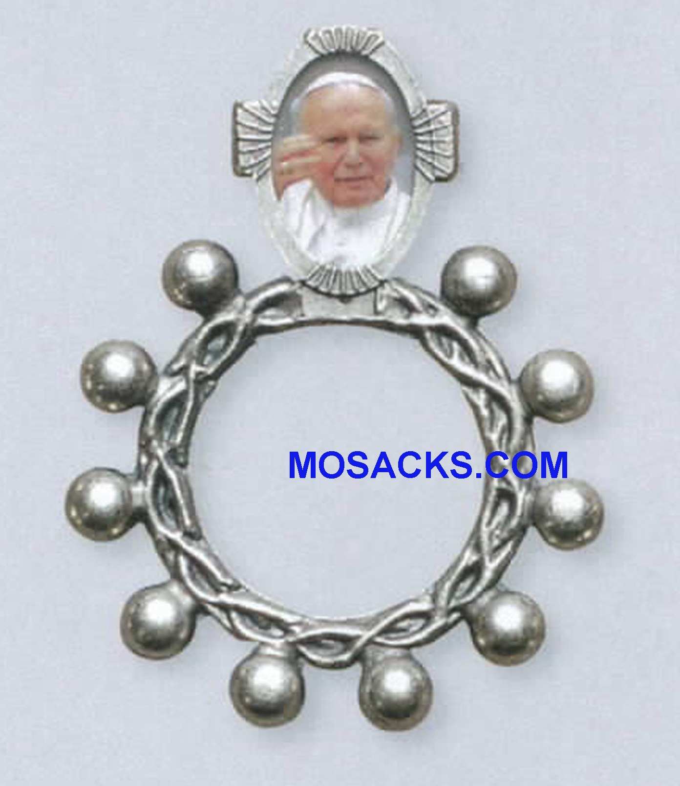 Pope St. John Paul II Rosary Ring 1.75"h 43093