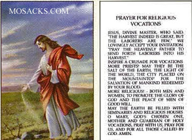 Prayer-Religious Vocations Laminated Card #762