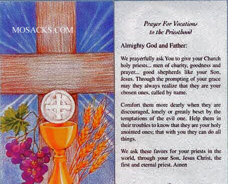 Prayer For Vocation To Priesthood Lam Card #3971