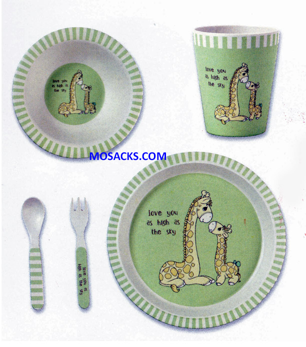 Precious Moments Baby Giraffe Mealtime Gift Set 8.25" Dia 182419