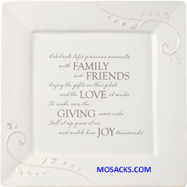 Bountiful Blessings Precious Moments Feed the Children Giving Plate Platter 10" x 10" 189002