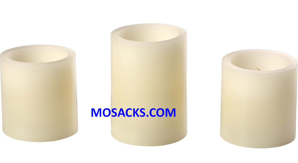 Precious Moments Set of 3 Flameless Pillar Candles 3" h and 4" h 173404