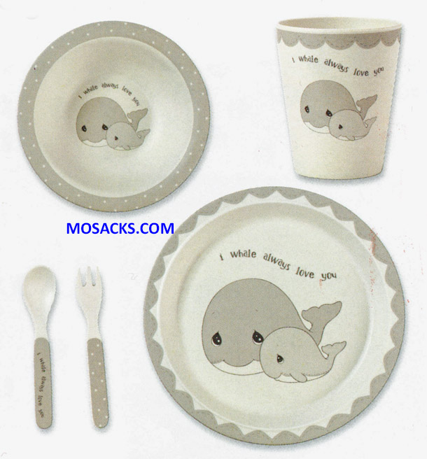Precious Moments Baby Whale Mealtime Gift Set 8.25" Dia 182417