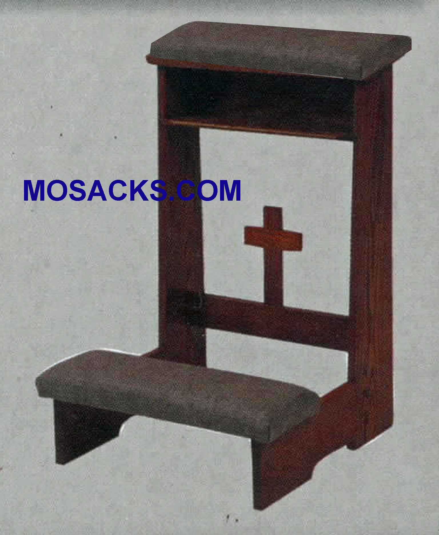 Prie Dieu w/shelf and padded kneeler & armrest 22"wx 21"d 32 H" 40-54A