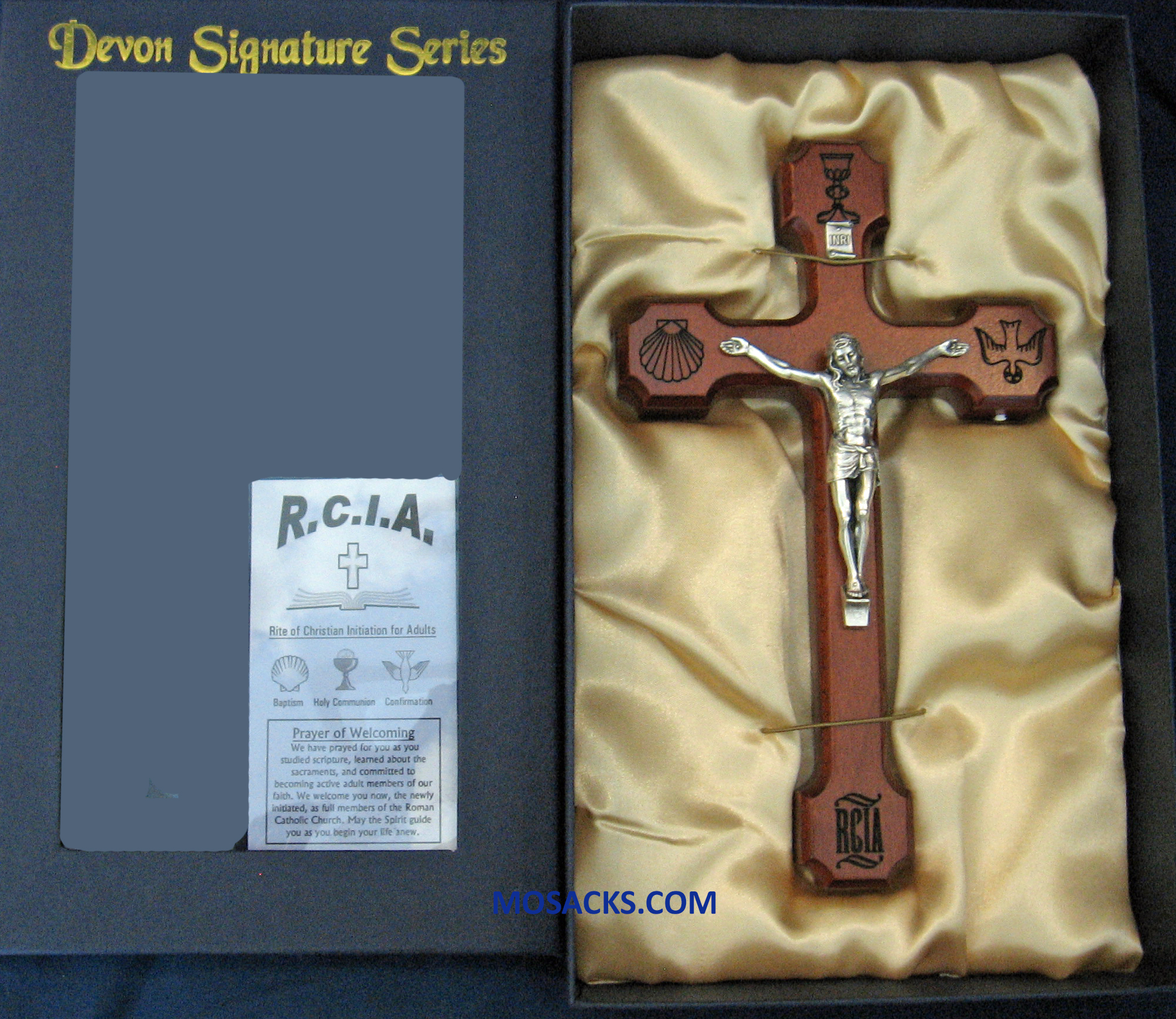 8 RCIA Engraved Rosewood Crucifix - 1751R