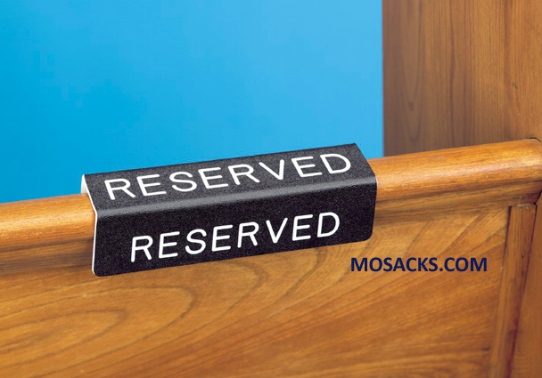 Reserved Sign for Fitted Curved Pew-RURC2