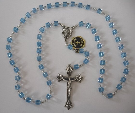 3- March Aquamarine Birthstone Rosary