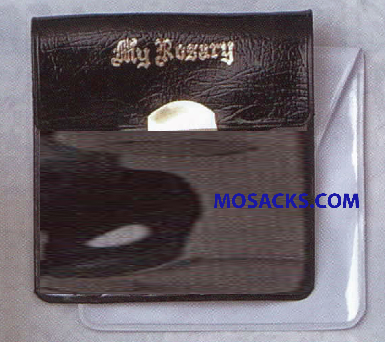 Rosary Case Black Vinyl With Clear Front 64-5VBK