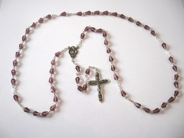 2 - February Dark Amethyst Birthstone Rosary