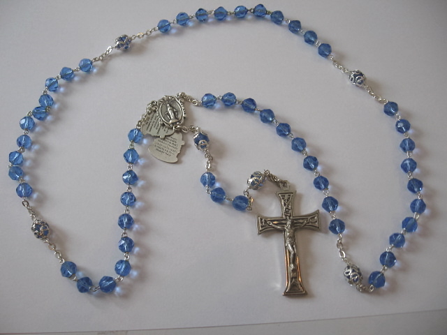 Mystery Joiner Sapphire Blue Rosary