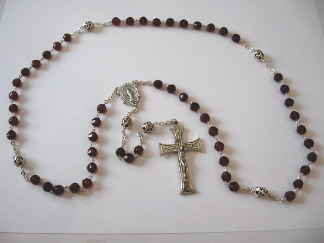 1 - January Garnet Birthstone Rosary